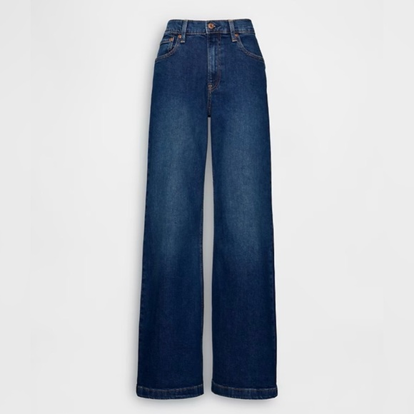 GAP High Rise Stride Wide Leg Jean Women’s 28 / 6 Regular Dark Wash. Worn Once! - Picture 14 of 14